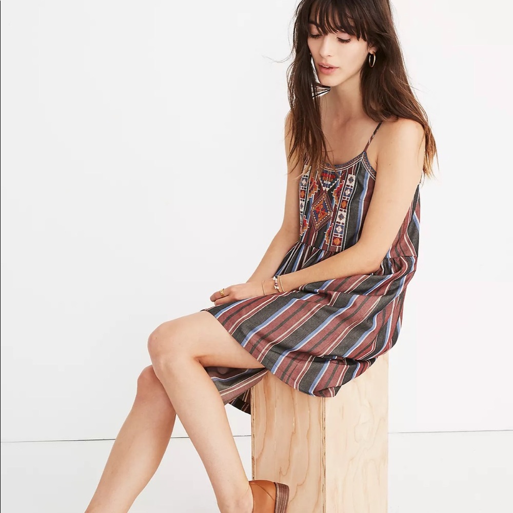 Madewell Embroidered Babydoll Cami Dress, XS - Picture 2 of 11